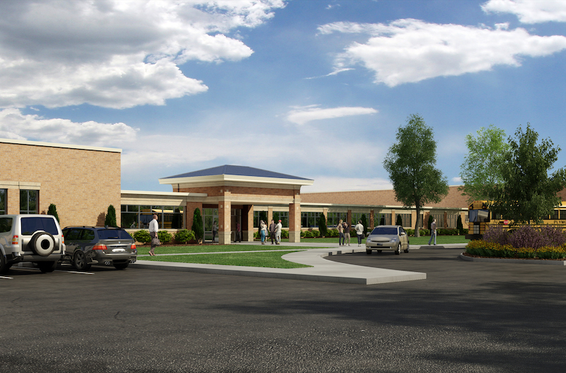 New Groom High School Exterior Rendering